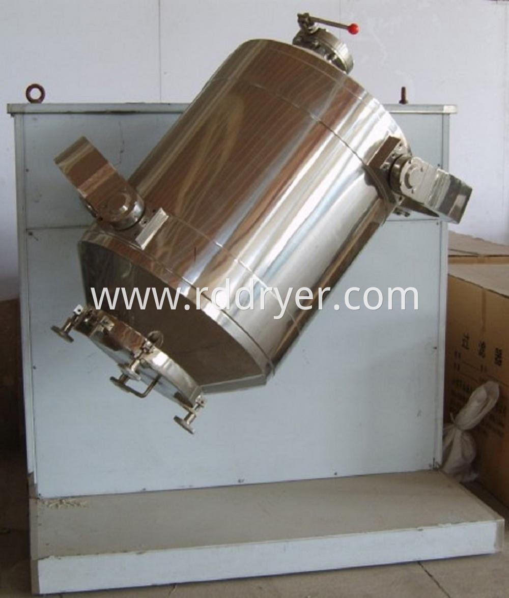 High Efficiency Three Dimension Dry Powder Blender Unit for Chemical Factory